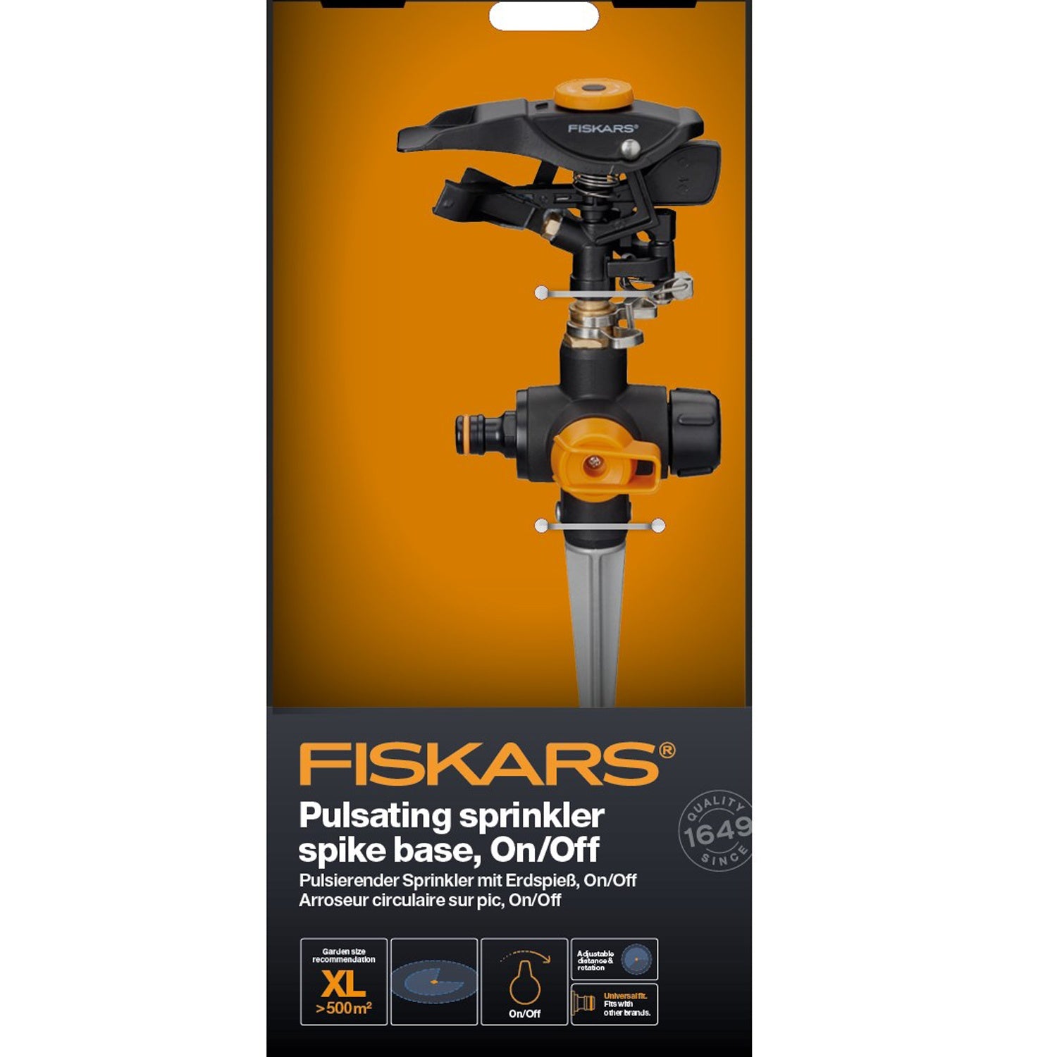 Impulse spreader with ground spike