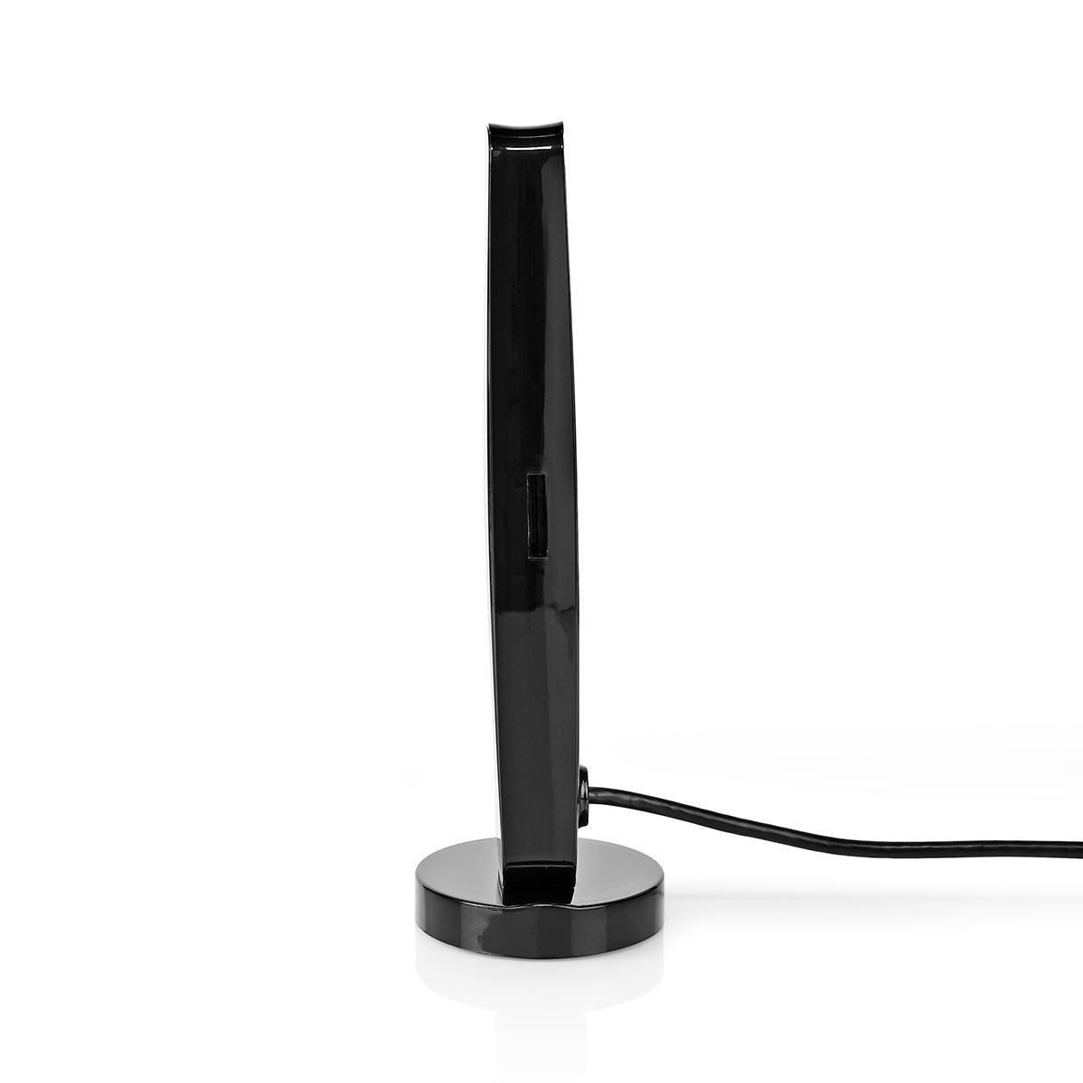 Indoor antenna | Active | FM / UHF / VHF | Reception area: 0-15 km | LTE700 | Gain: 28 dB | ABS | Black