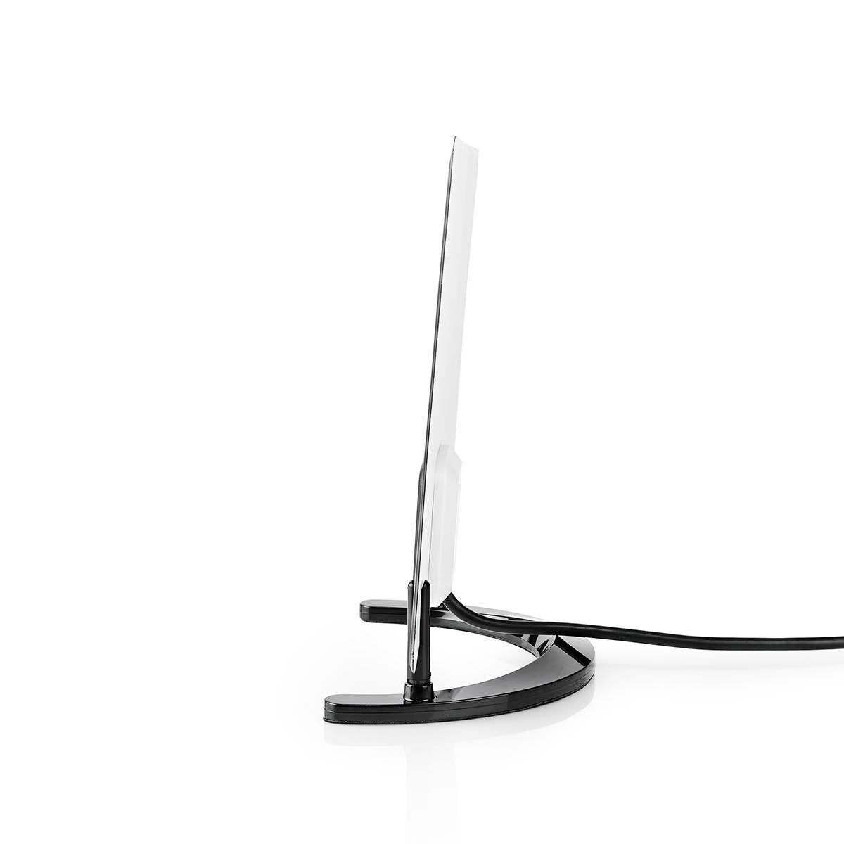 Indoor antenna | Active | FM / UHF / VHF | Reception area: 0-25 km | LTE700 | Gain: 26 dB | ABS | Black