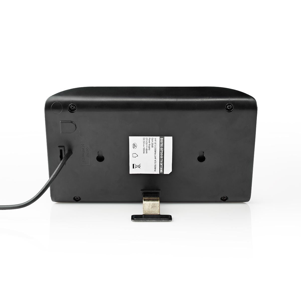 Indoor antenna | Active | FM / UHF / VHF | Reception area: 0-25 km | LTE700 | Gain: 28 dB | ABS / Fabric | Gray