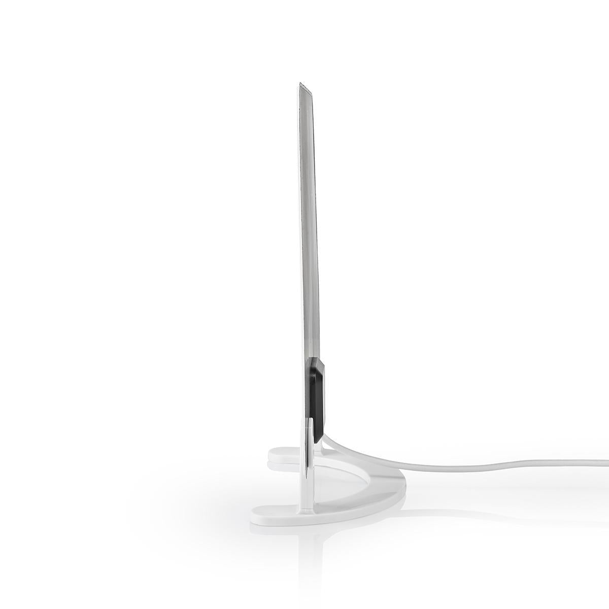 Indoor antenna | Active | FM / UHF / VHF | Reception area: 0-25 km | LTE700 | Gain: 30 dB | ABS | White