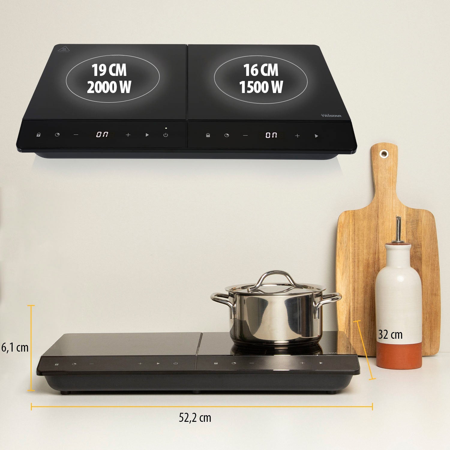 Induction plate Double IK-6162 19&16cm LCD Touch