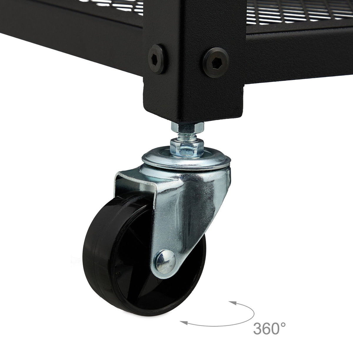 Industrial 4-Shelf Trolley with Wheels