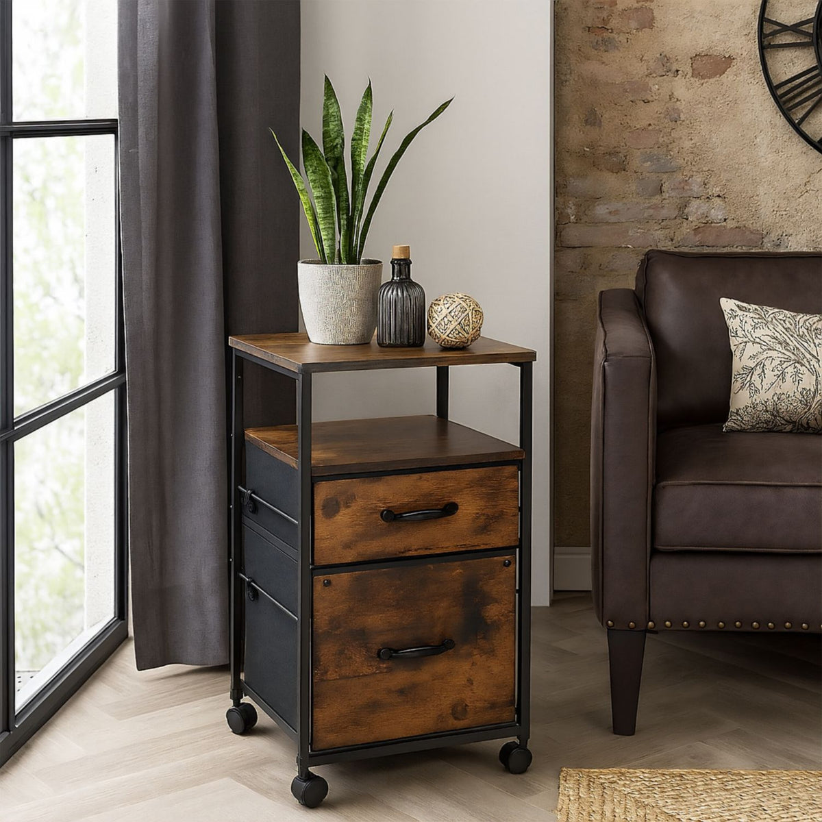Industrial File Cabinet with Hanging File Drawer
