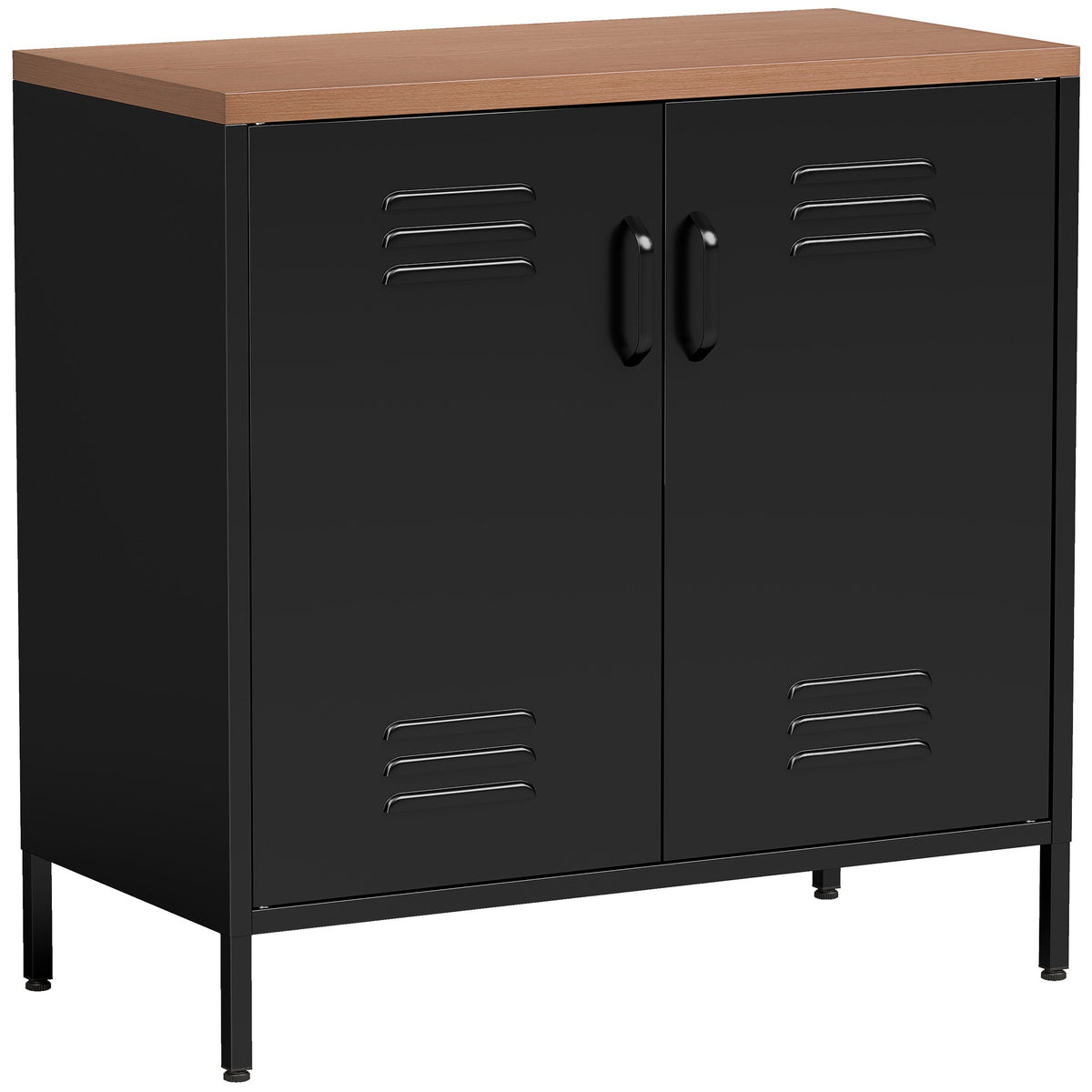 Industrial Steel Sideboard, 80x40x80 cm, Black