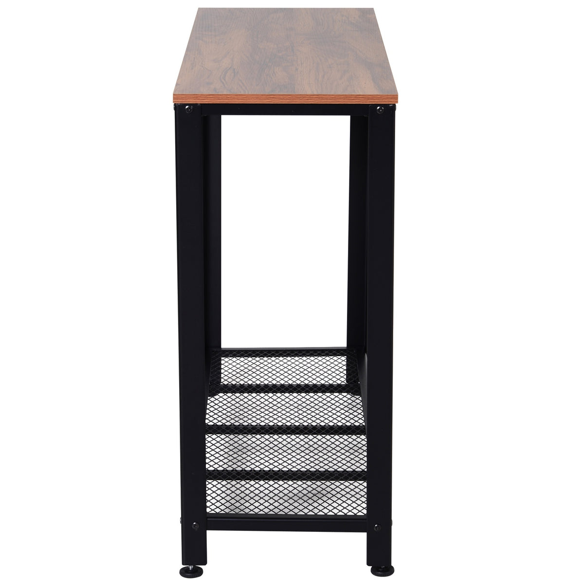 Industrial Style Console Table Sideboard Side Table With Grid Shelf Metal 101 X 35 X 80 Cm