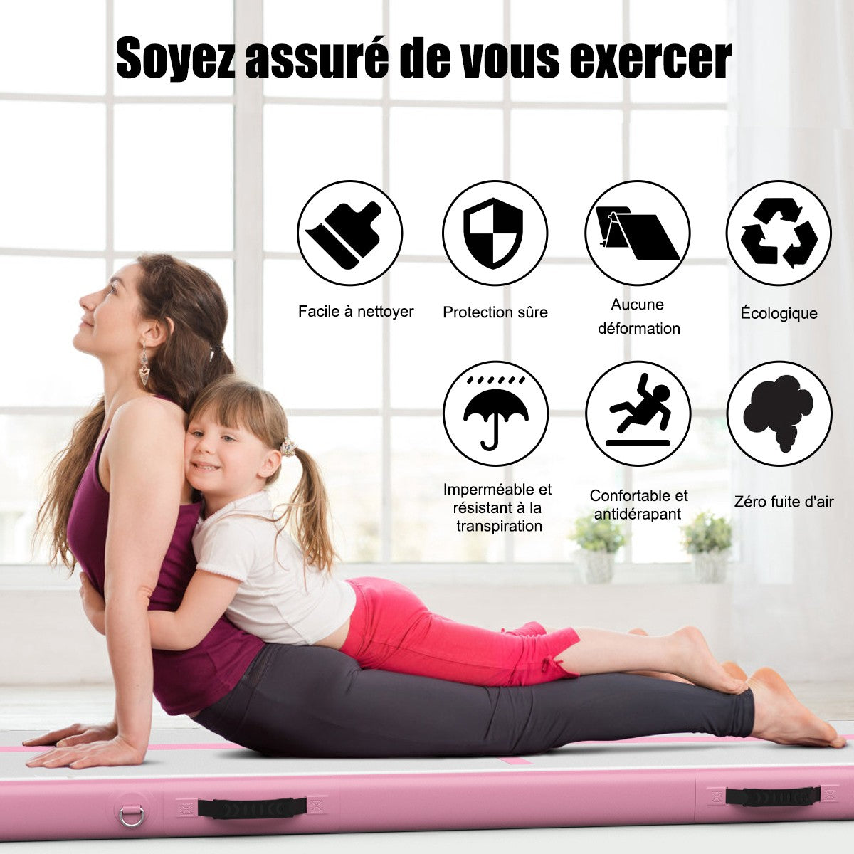 Inflatable Air Track Mat 300x100x10 cm, Pump Included