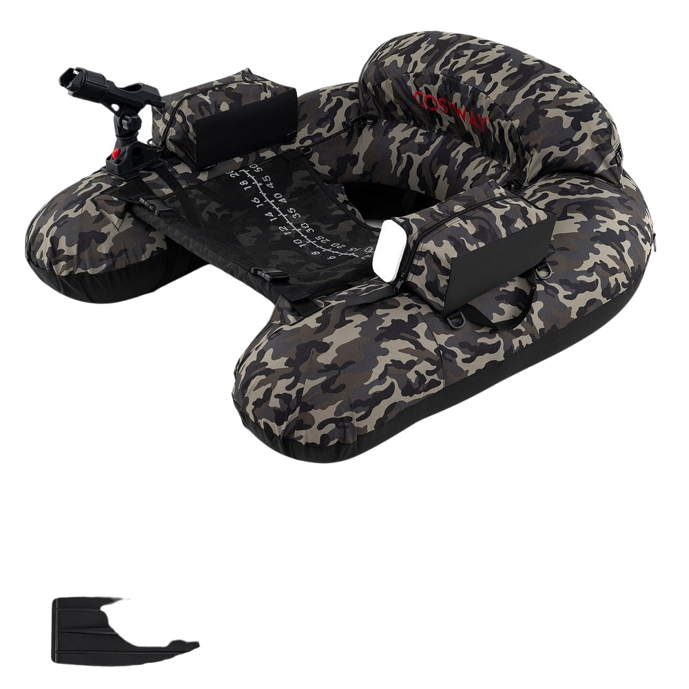 Inflatable Fishing Boat with Rod Holder & Paddle