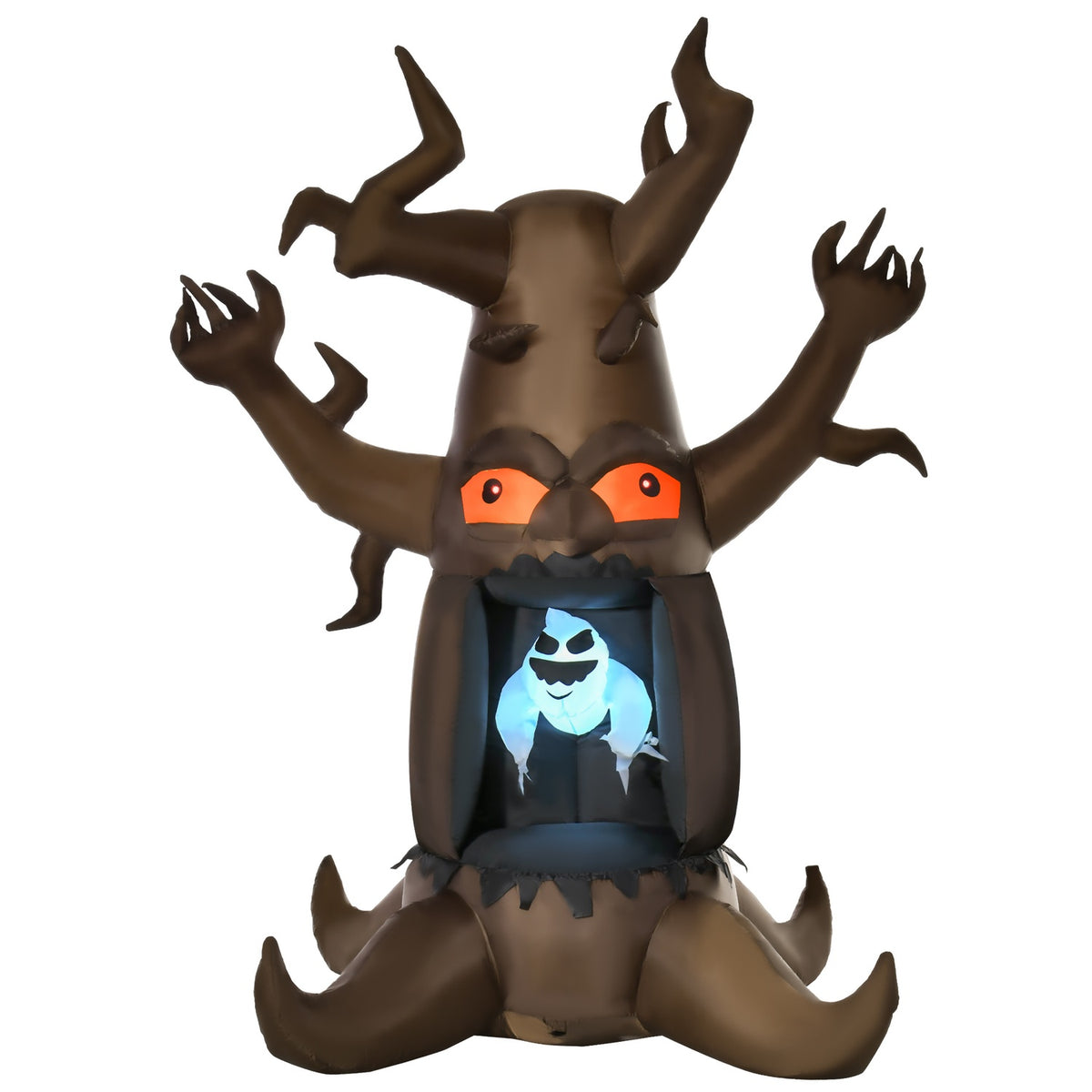Inflatable Halloween Ghost Tree with 3 Lights for the Garden Polyester Brown 180 x 140 x 240 cm
