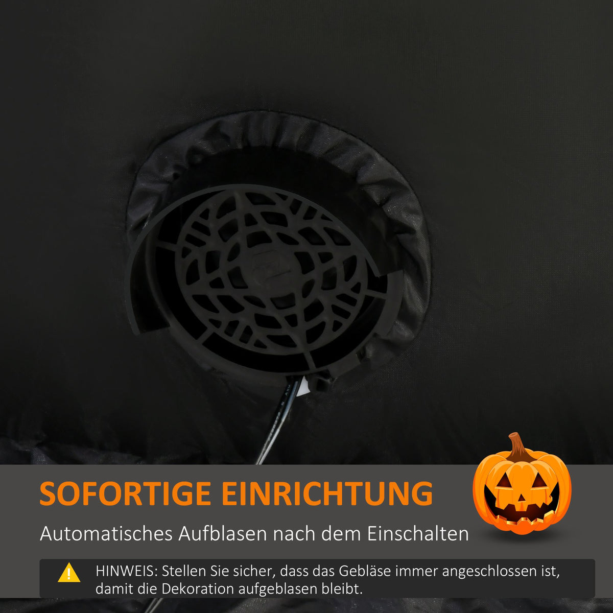 Inflatable Halloween Pumpkin with LED Lights, 2.7m