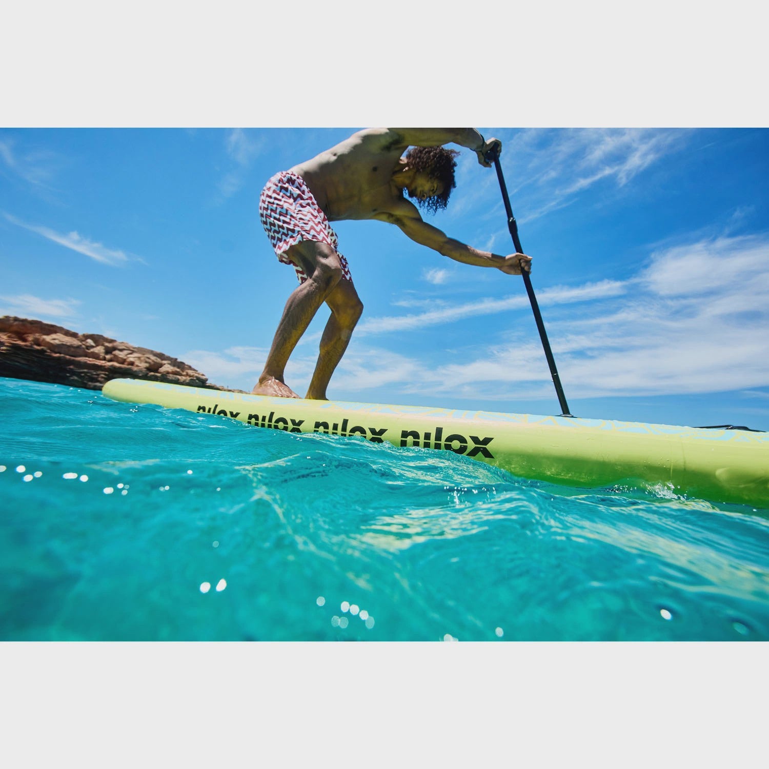 Inflatable SUP Board 335 cm, 3 Fins, Lime Yellow