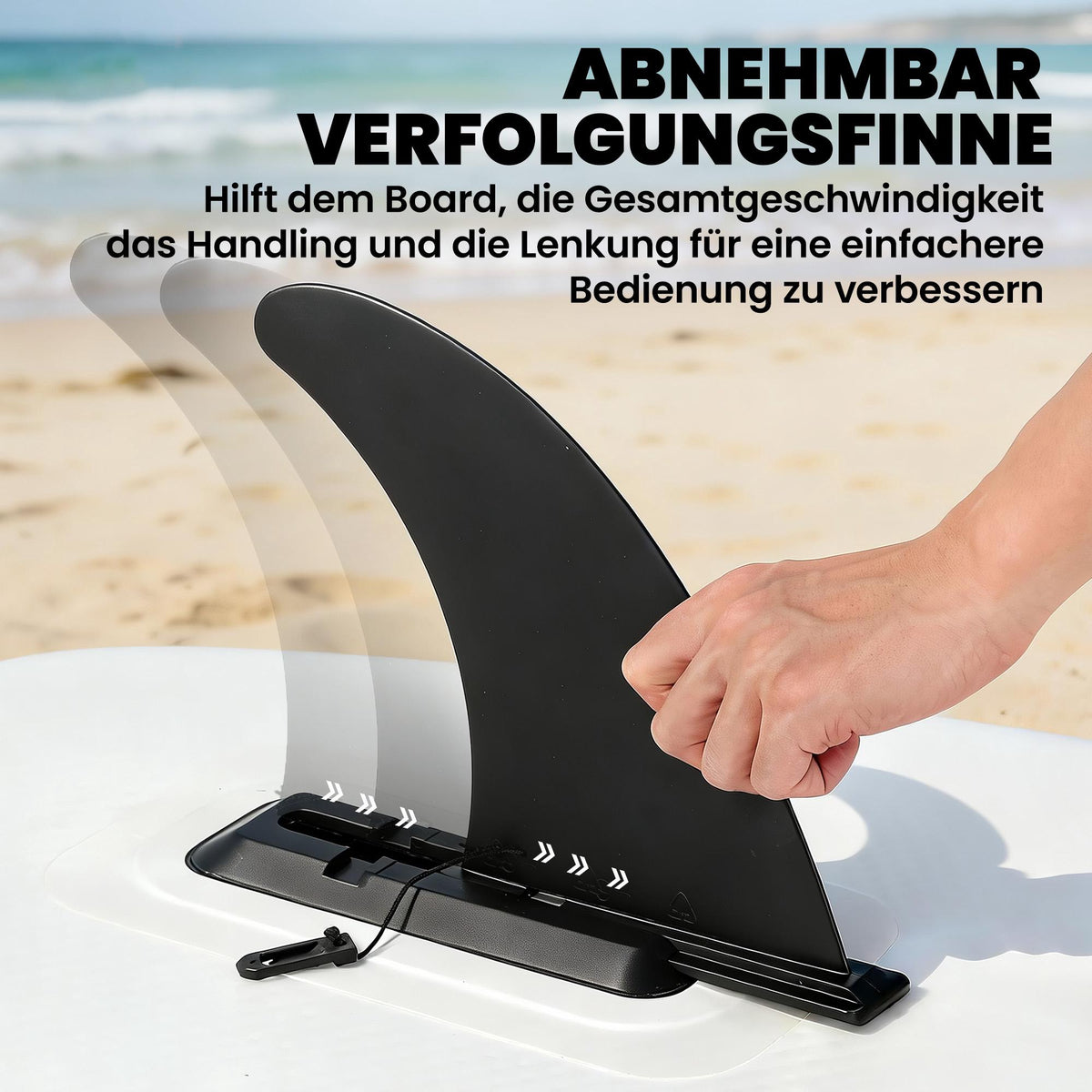 Inflatable SUP Board Set with Paddle, Fin, and Backpack