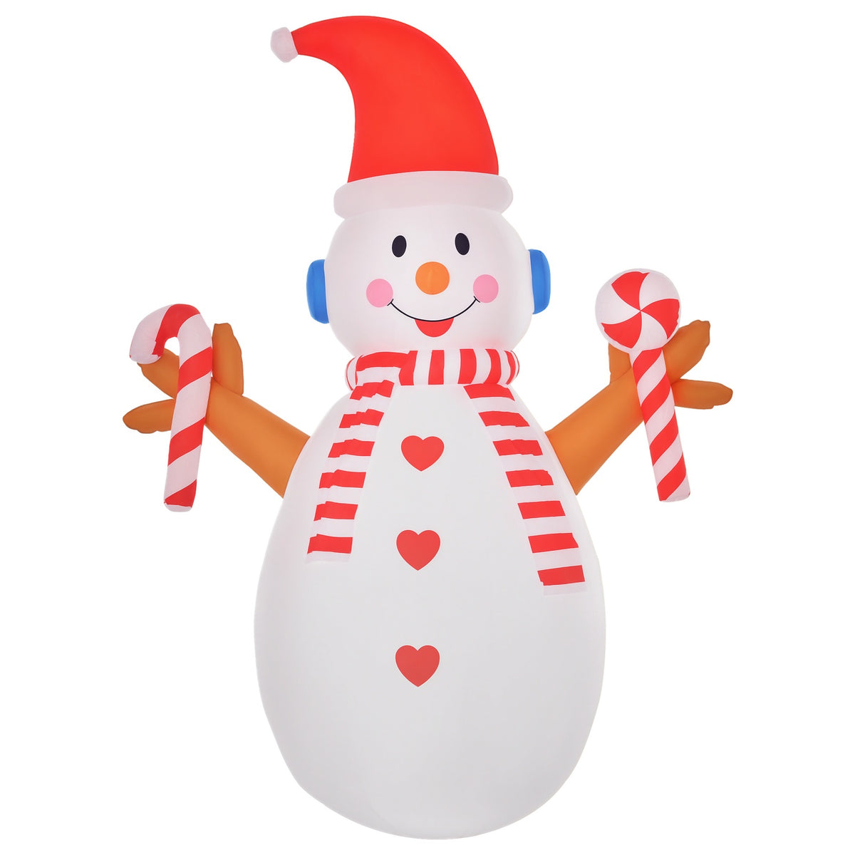 Inflatable Snowman with Rotating Lights, 2.4m, Indoor/Outdoor