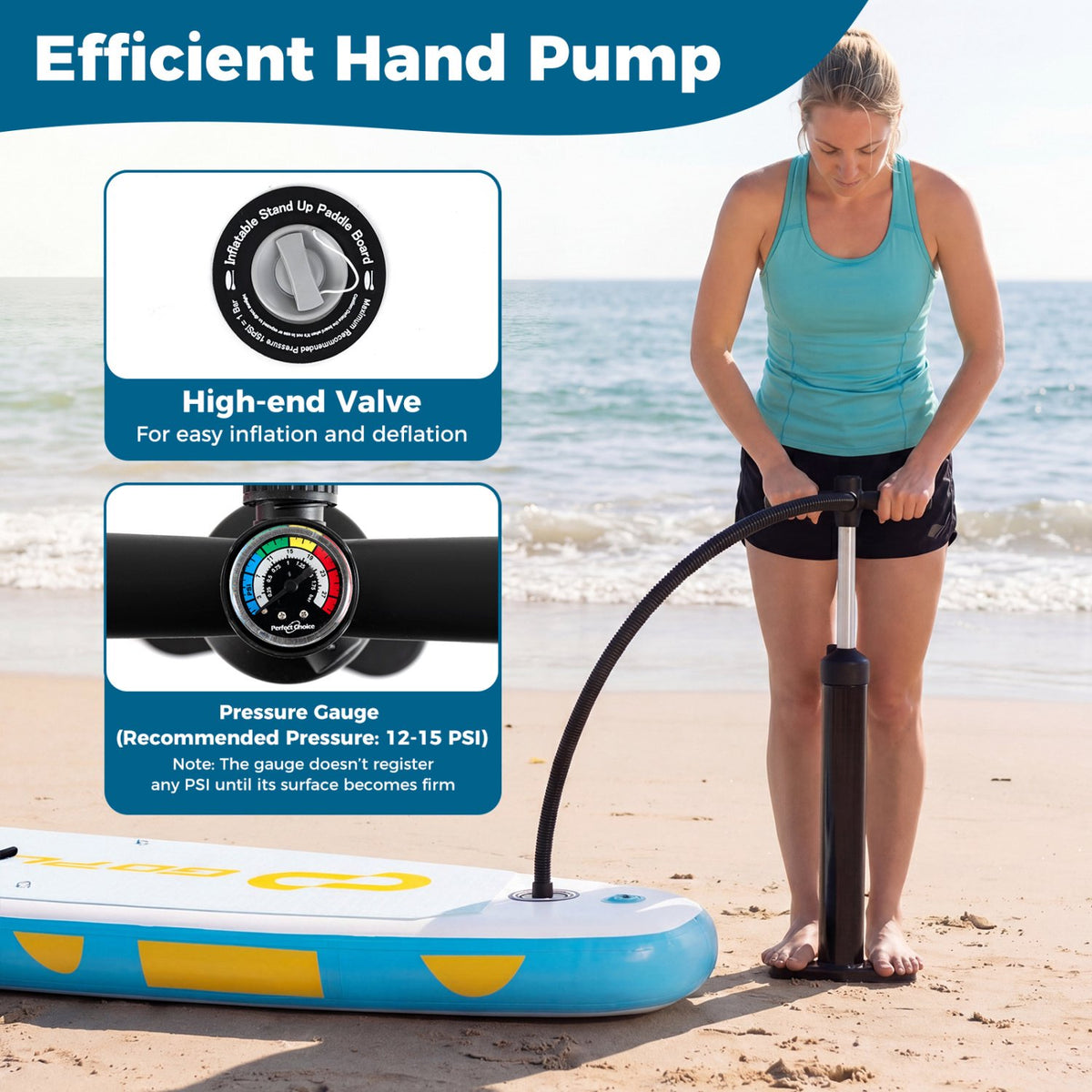 Inflatable Stand Up Paddle Board 11 Ft, Backpack, Kayak Rings