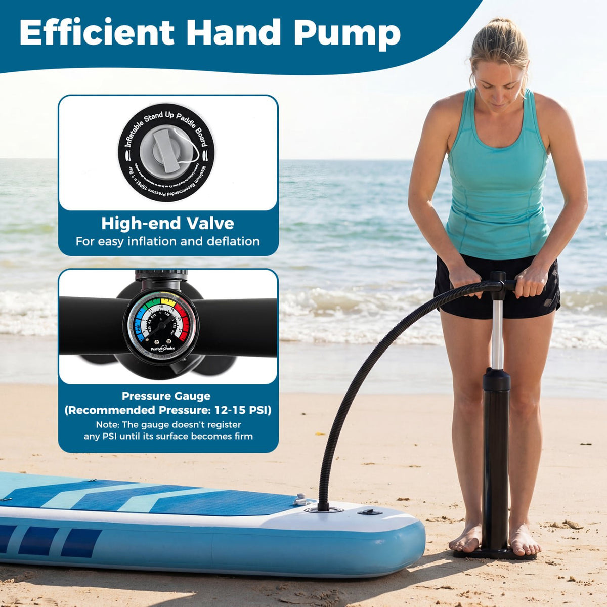 Inflatable Stand Up Paddle Board 11 ft, Backpack, 350 lb