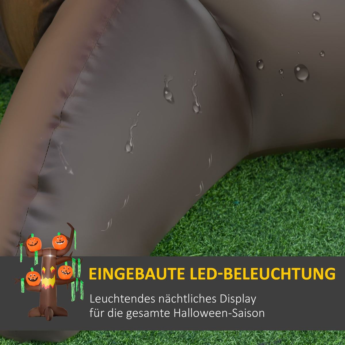 Inflatable haunted tree pumpkin Halloween decoration air figure with LED lighting, polyester, 180x80x240cm