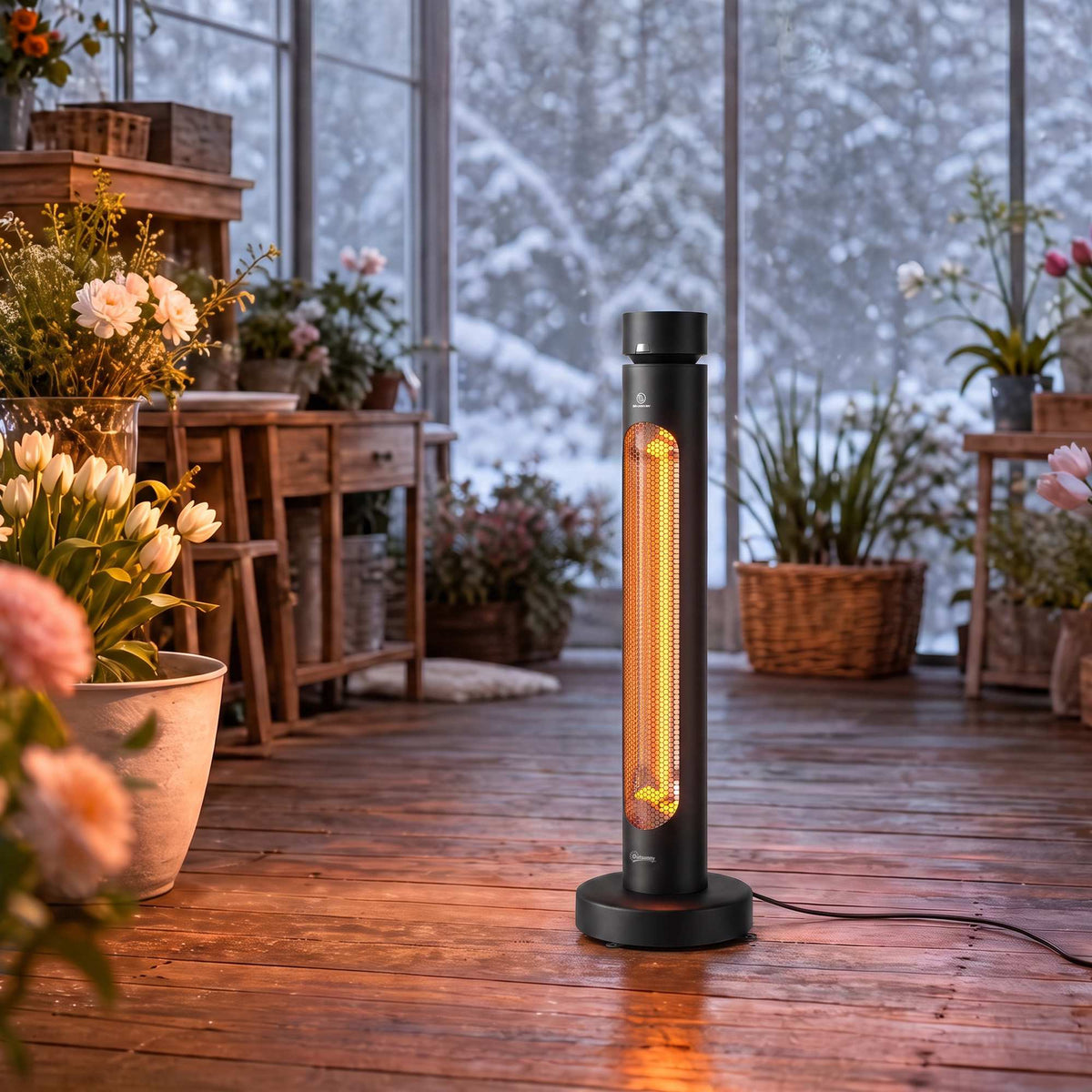 Infrared Patio Heater 2000W, Oscillating, Remote Control