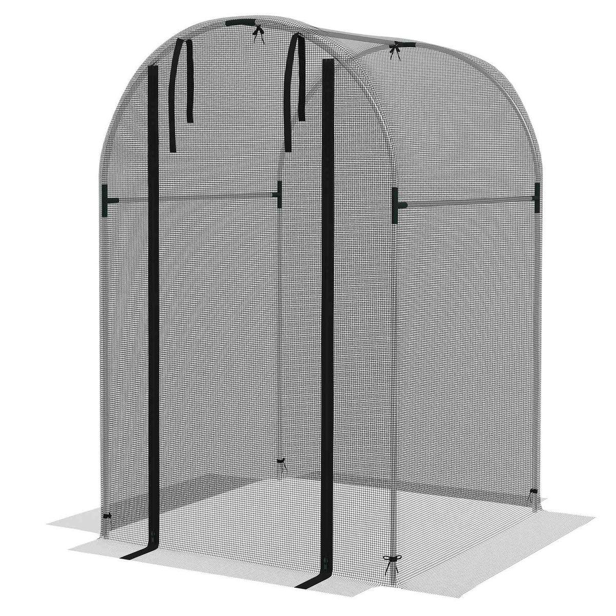 Insect Protection Net Garden Net Door Pest Protection Steel Frame Hdpe Black 1.2X1.2M