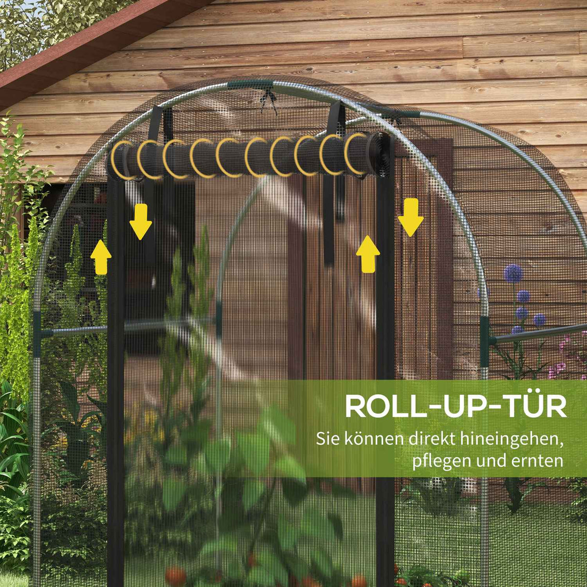Insect Protection Net Garden Net Door Pest Protection Steel Frame Hdpe Black 1.2X1.2M