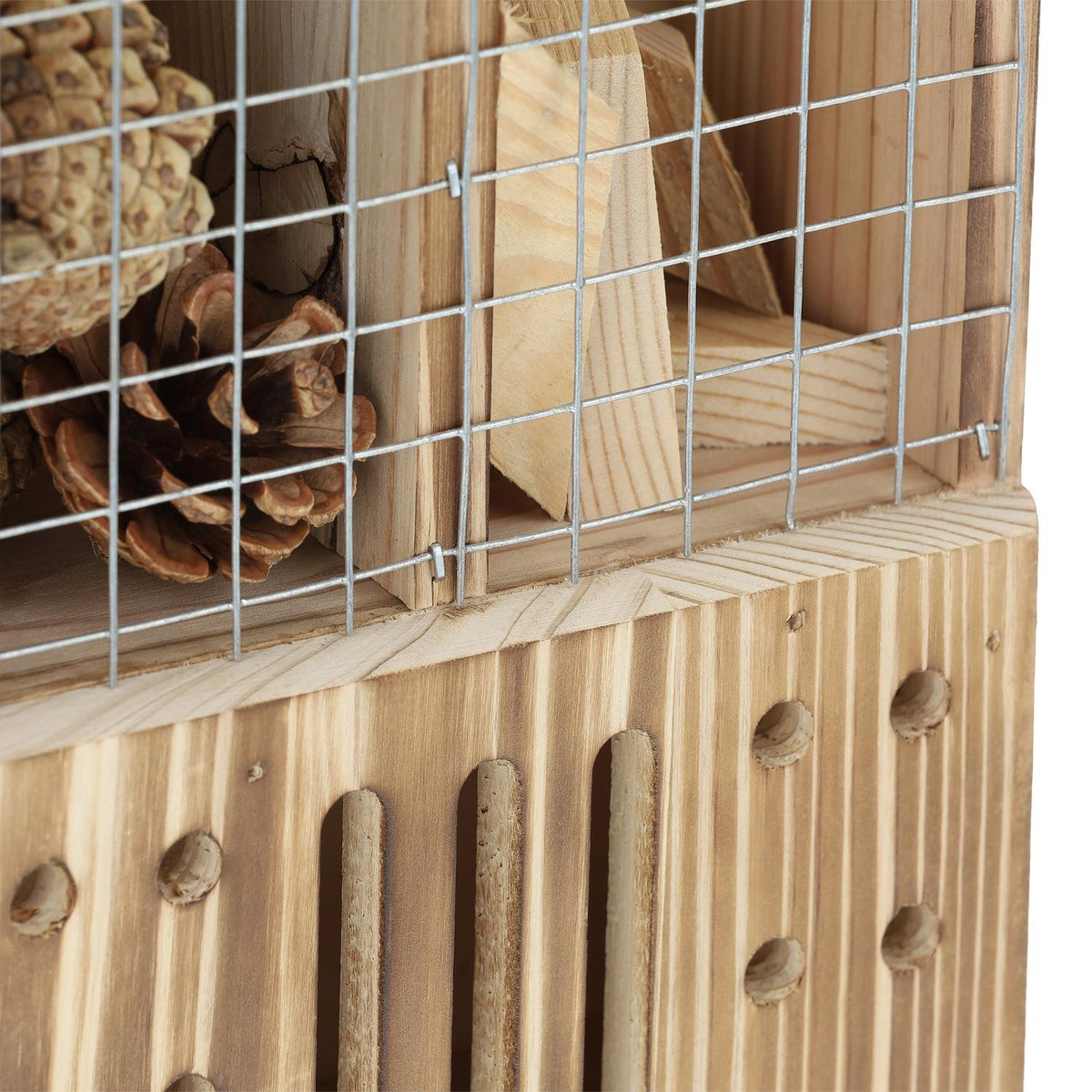 Insect hotel made of spruce