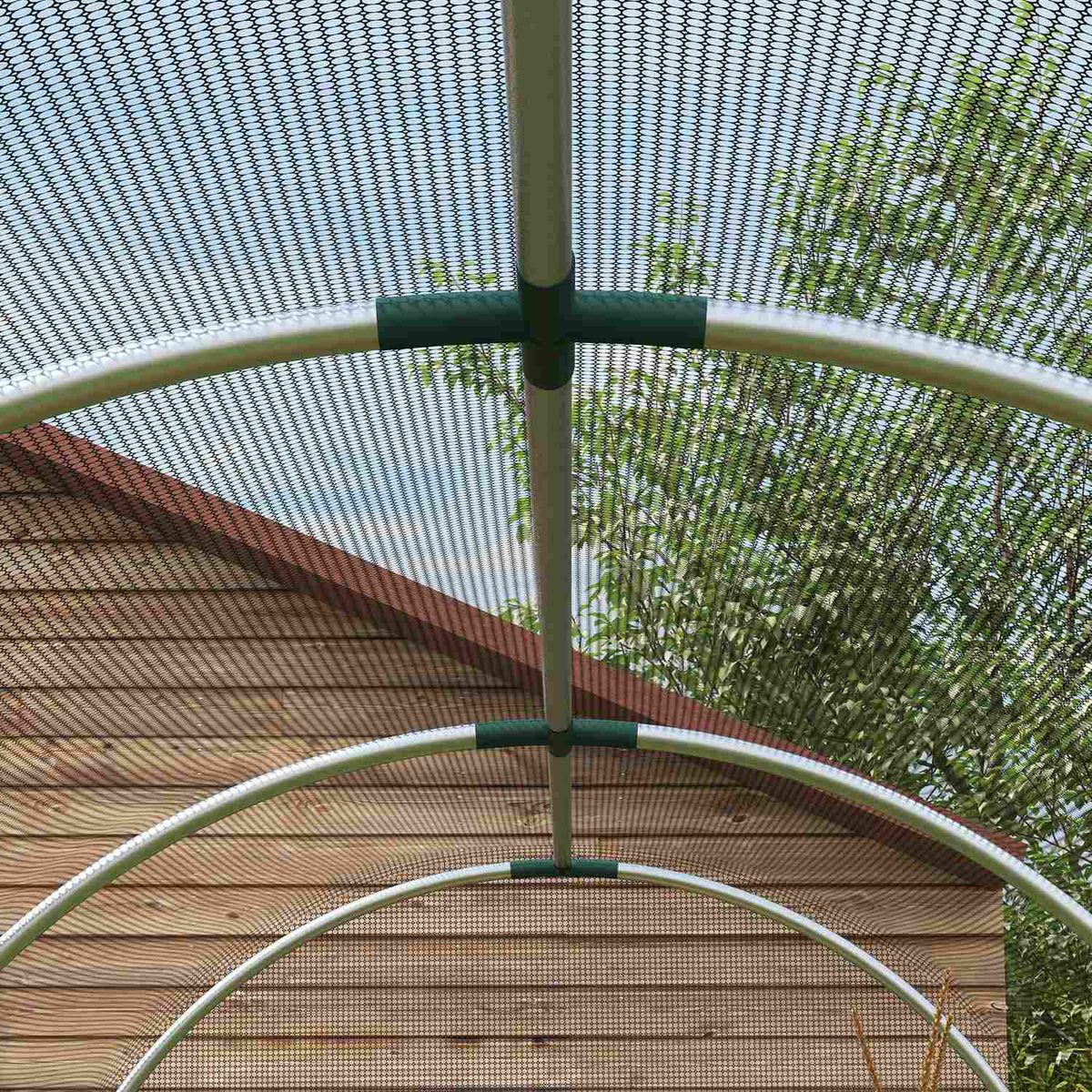 Insect protection net 1.2 x 3.6 m garden net with door, plant protection tent, pest protection net with steel frame, HDPE black