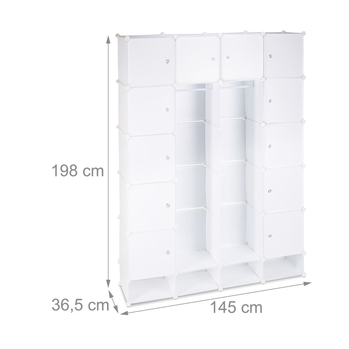 Insert system for wardrobe 18 compartments