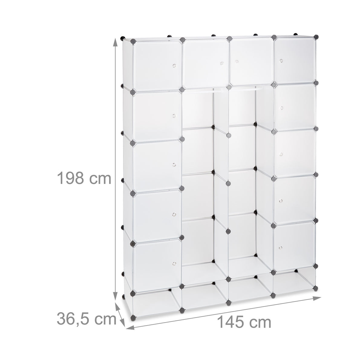 Insert system for wardrobe 18 compartments