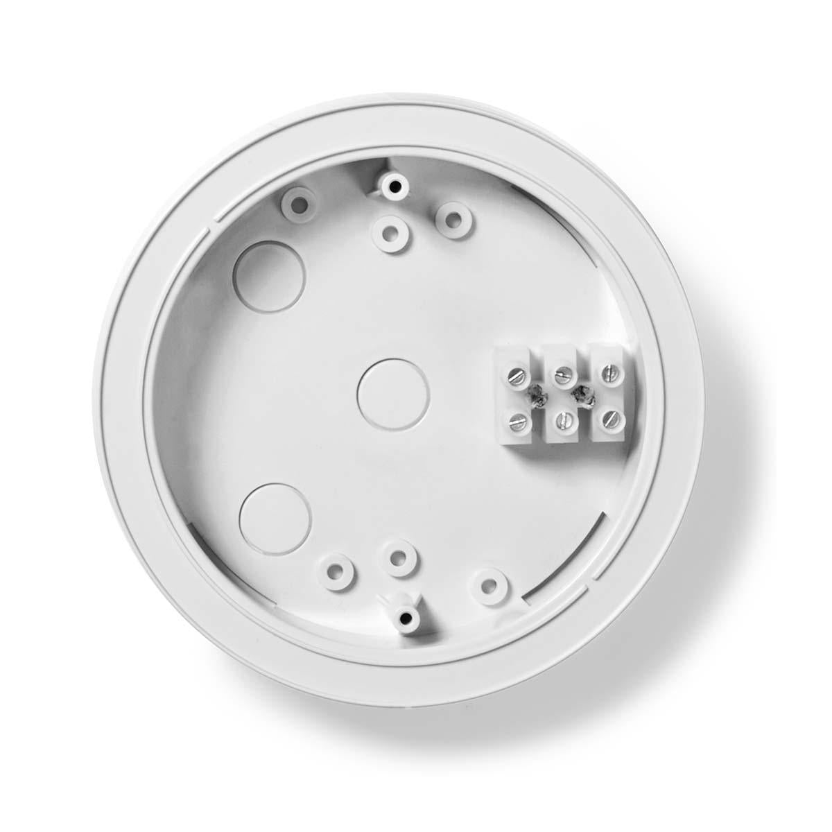 Installation of detector | Diameter: 128 mm | Screw and plug | White