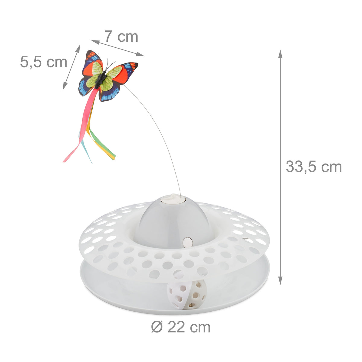 Interactive Cat Toy with Ball Track & Rotating Butterfly