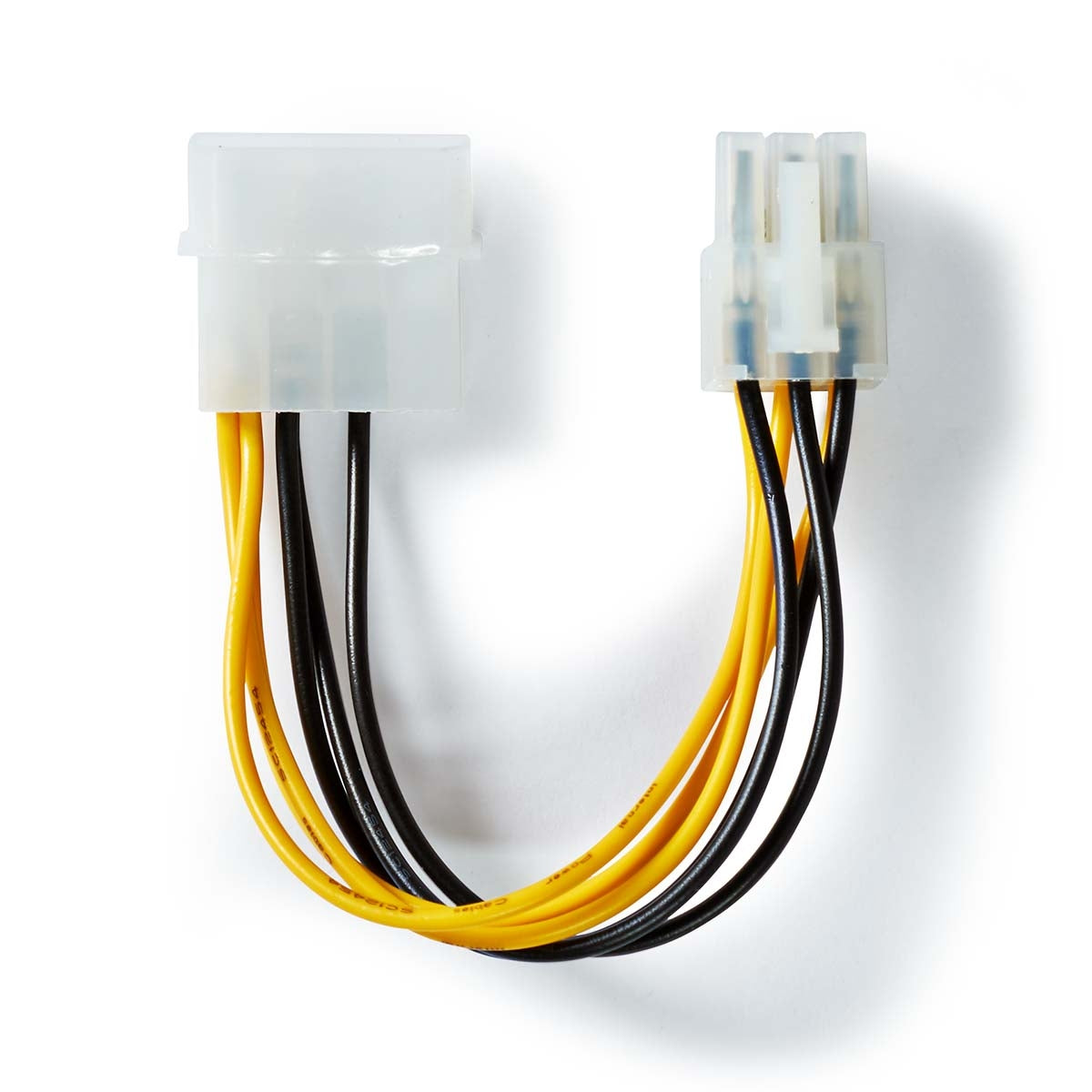 Internal Power Cable | Molex Male | PCI Express Male | Gold Plated | 0.20 m | Round | PVC | Yellow / Black | Envelope