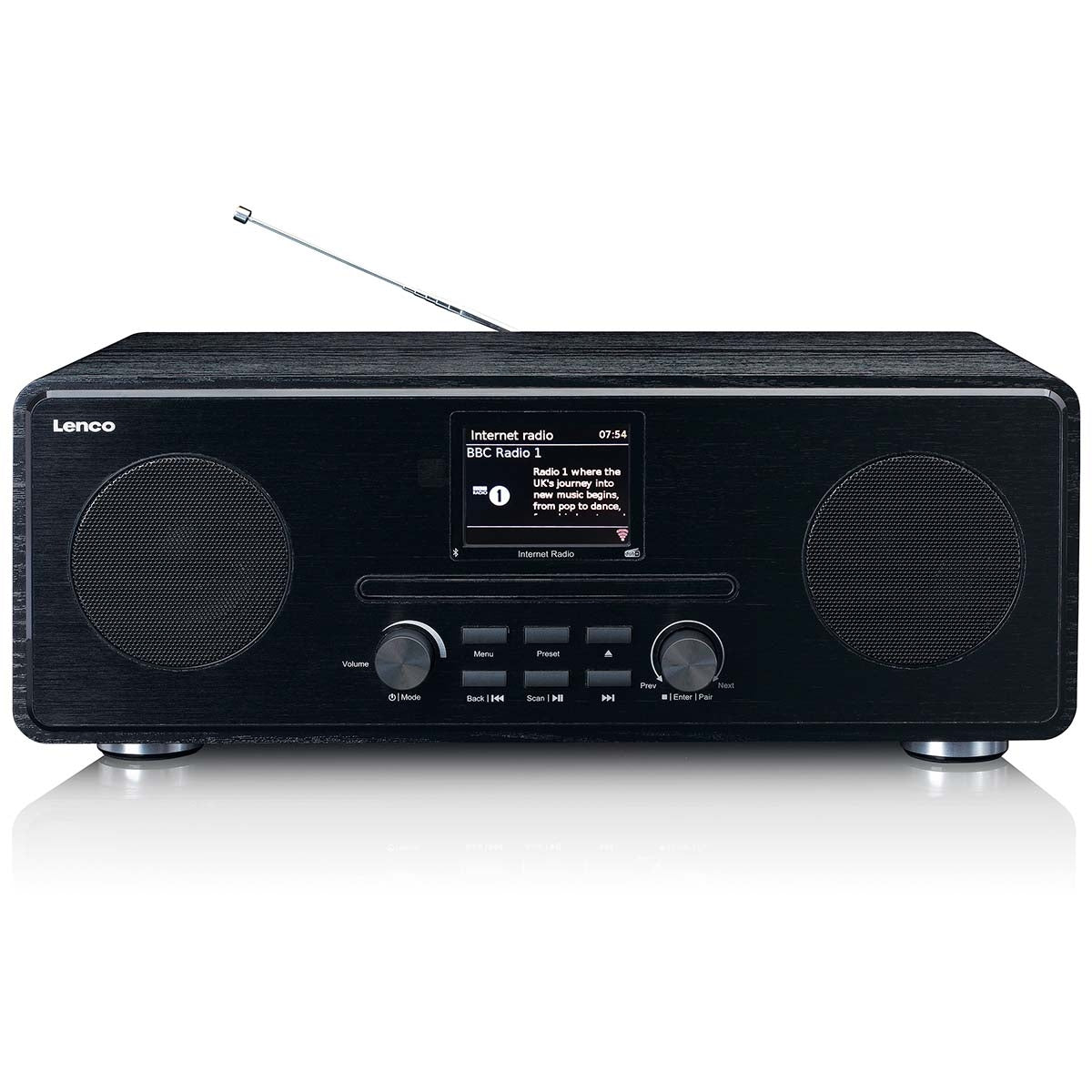 Internet / DAB+ / FM Radio with CD-player and Bluetooth® Black