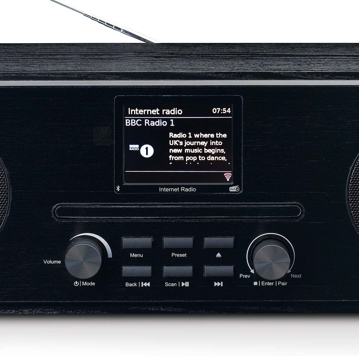 Internet / DAB+ / FM Radio with CD-player and Bluetooth® Black