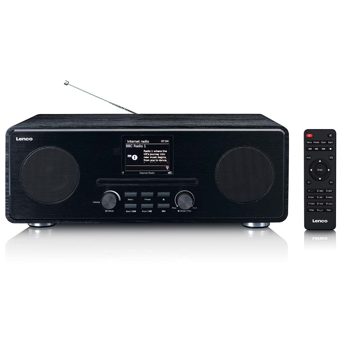 Internet / DAB+ / FM Radio with CD-player and Bluetooth® Black