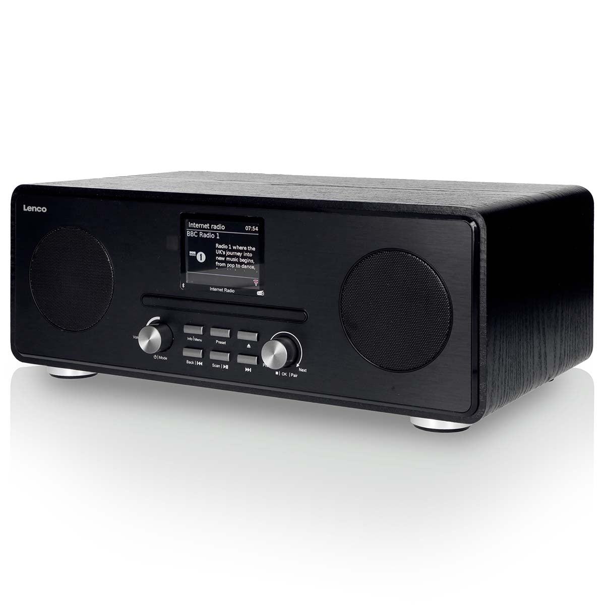 Internet / DAB+ / FM Radio with CD-player and Bluetooth® Black