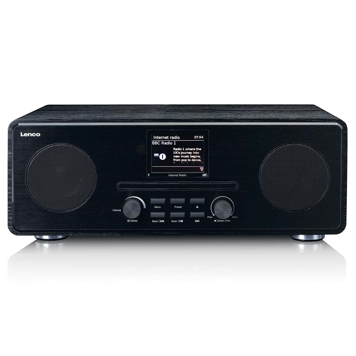 Internet / DAB+ / FM Radio with CD-player and Bluetooth® Black