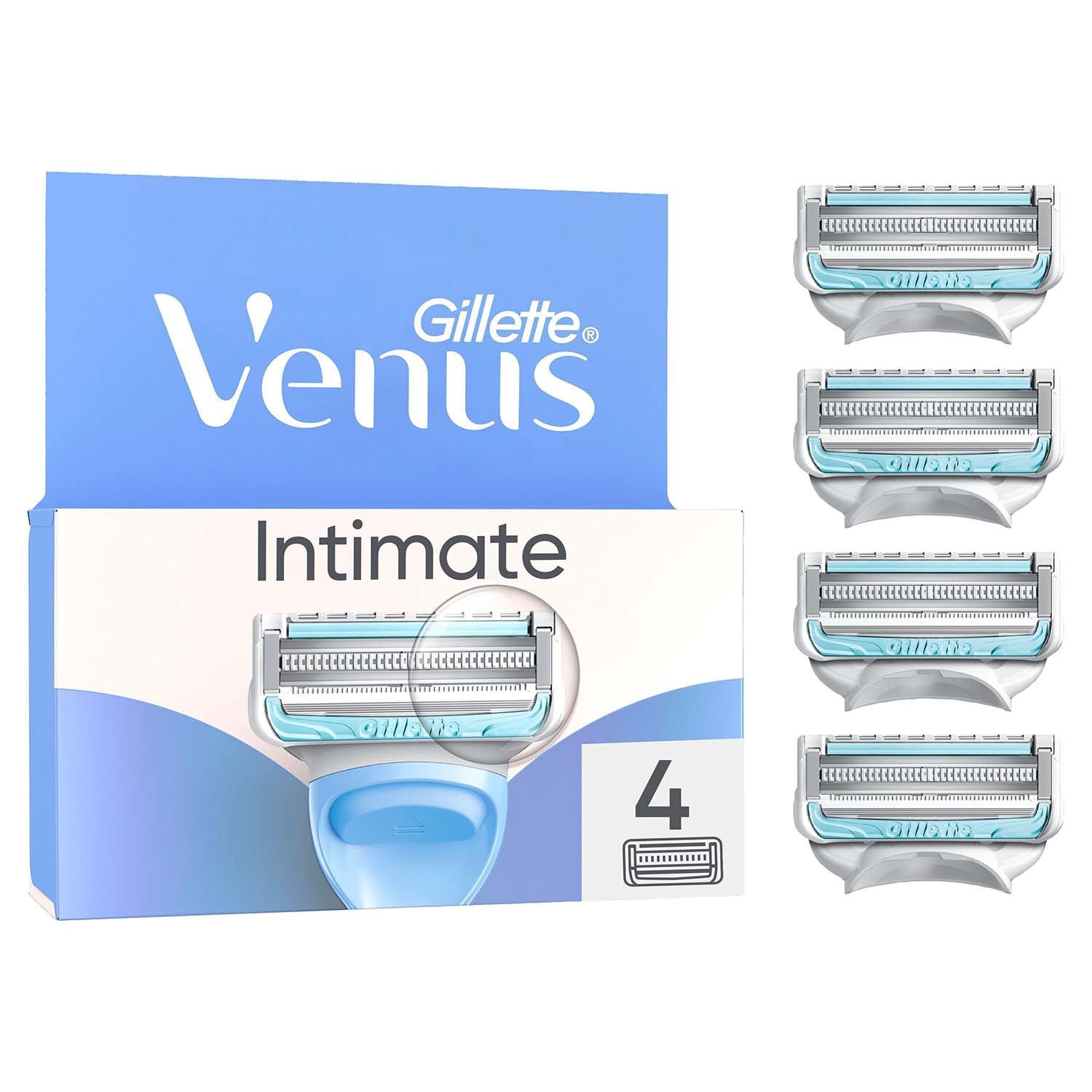 Intimate Razor Blades for Sensitive Areas, 4 Pack
