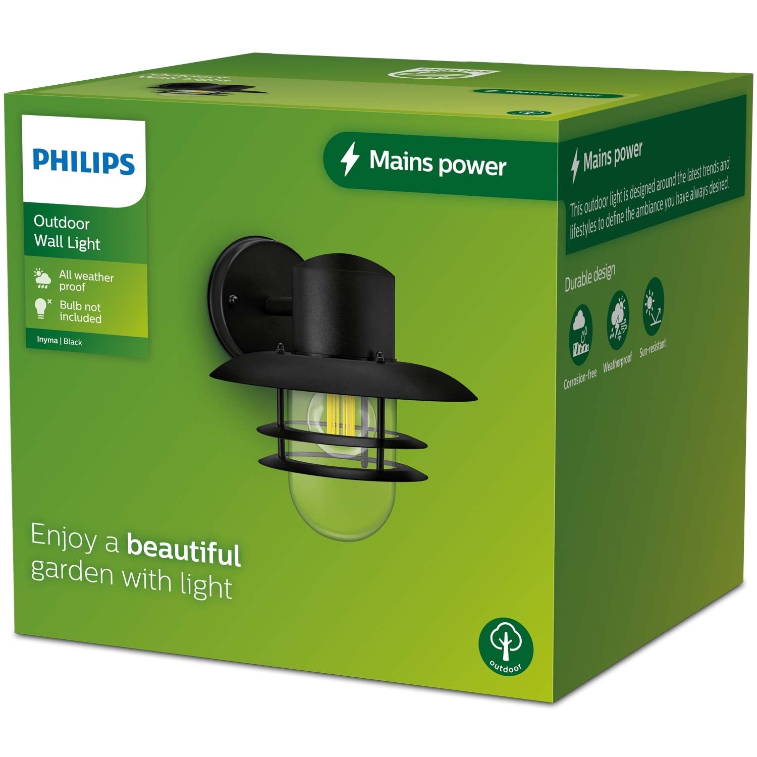Inyma Wall luminaire (E27 socket) IP44 Black