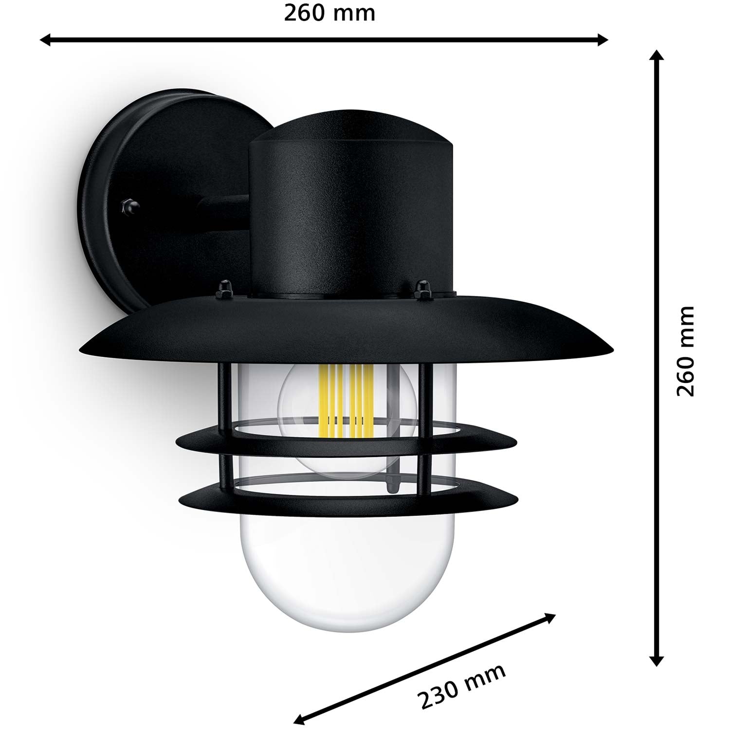 Inyma Wall luminaire (E27 socket) IP44 Black