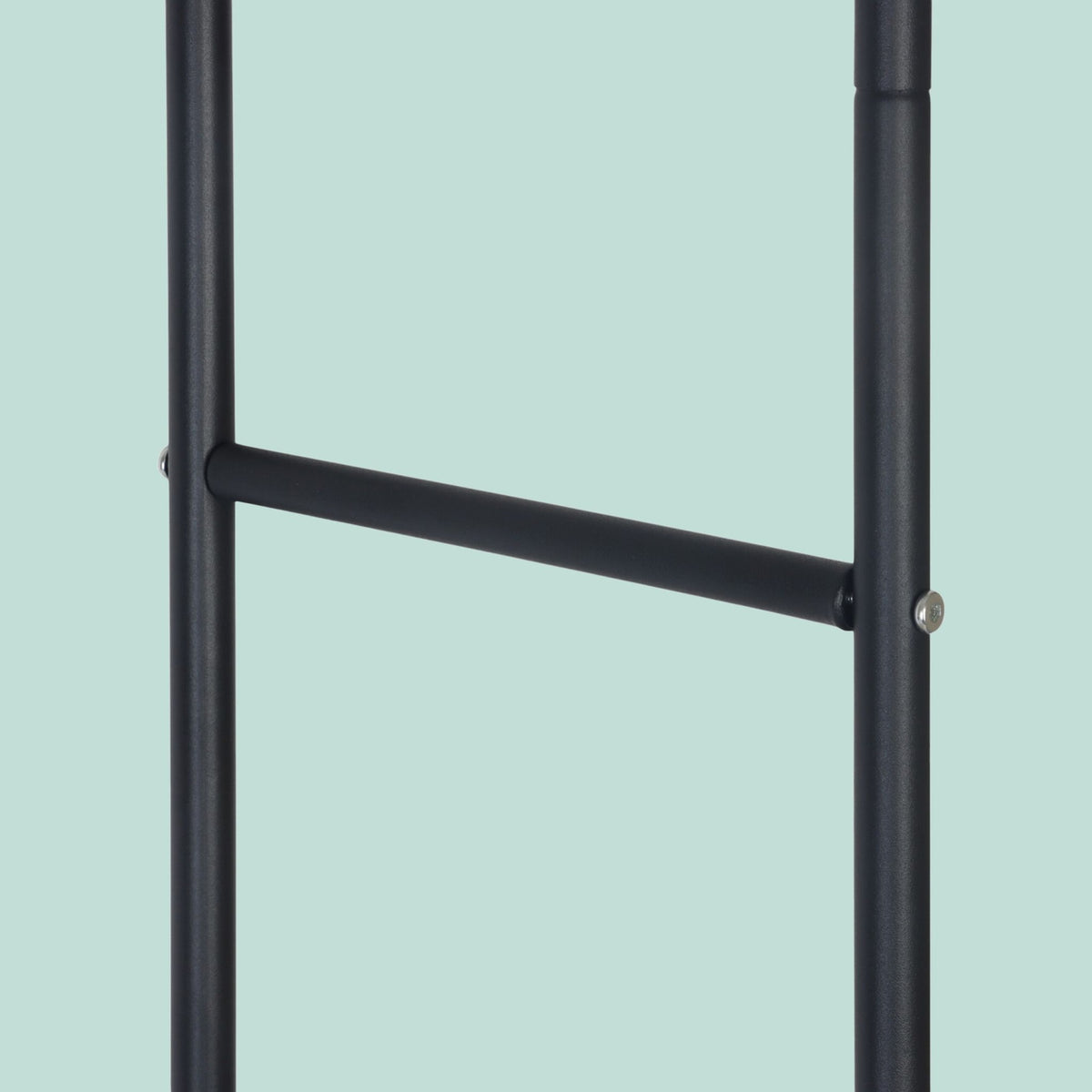 Iron Coat Rack with 2 Bars and Shelf