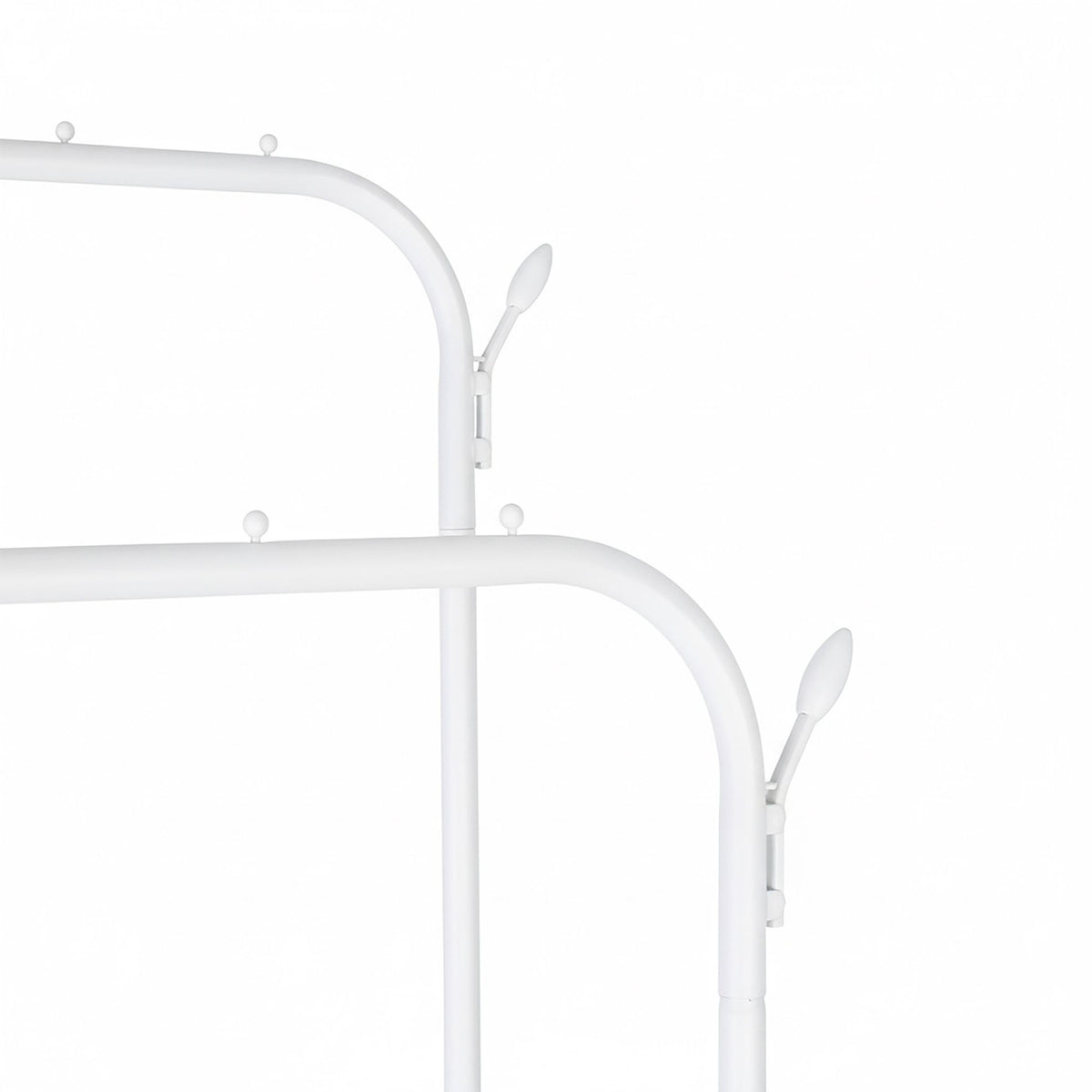 Iron Double Wardrobe with 2 Rods and Shelves