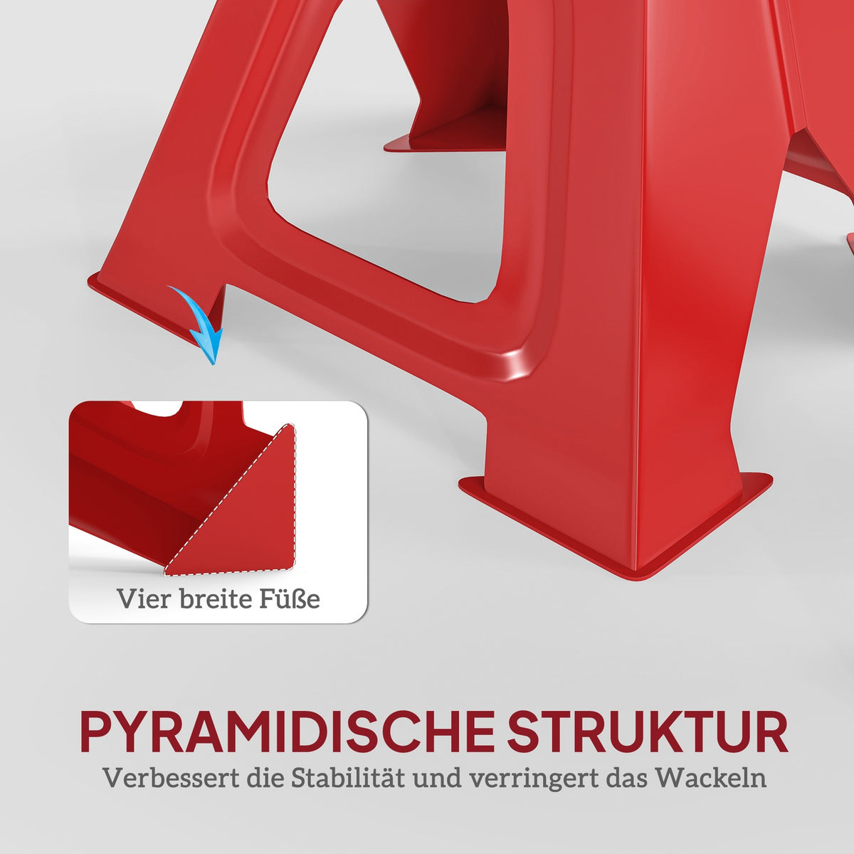 Jack stand 6 ton load capacity 2 pieces support stand including 2 safety pins height adjustable red