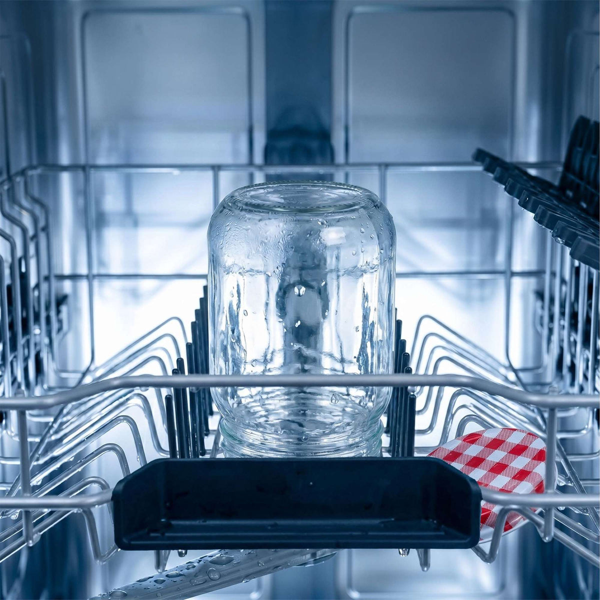 Jam Jars, 400 ml Glass Set With Airtight Twist-Off Lids