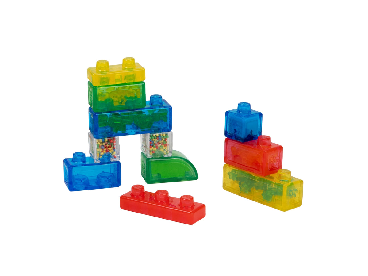 Jelly Blox Building Blocks Kit, Soft & Stretchy, 11 Pieces