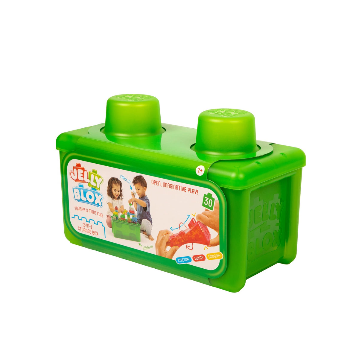 Jelly Blox Building Blocks with Storage Case, 30 Pieces