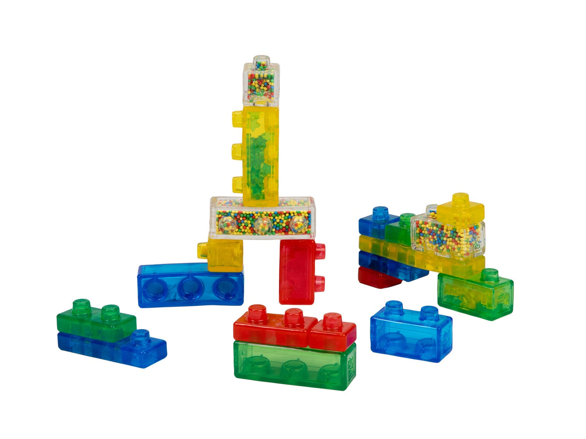 Jelly Blox Sensory Building Kit, 20 Soft Blocks