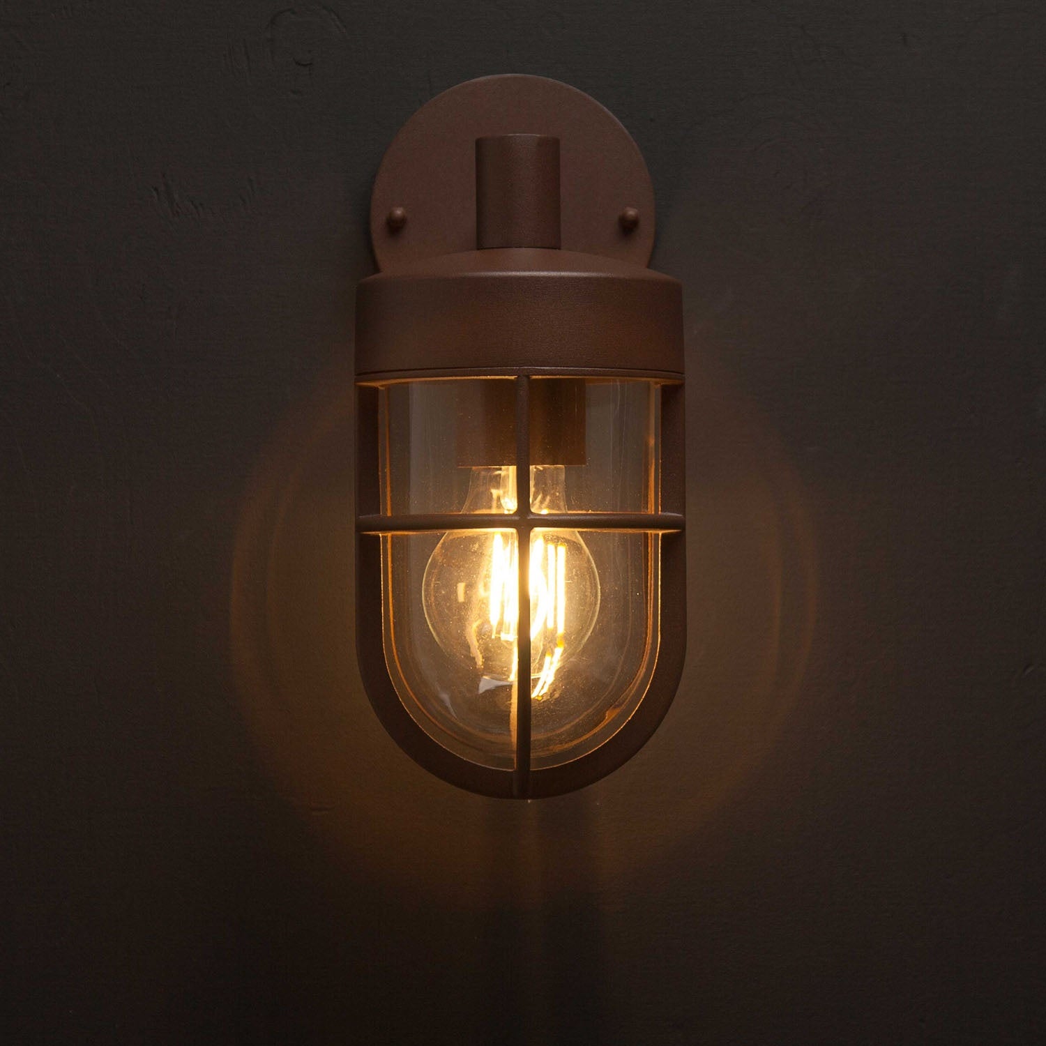 Jimmy Wall light E27 socket IP44 Corten