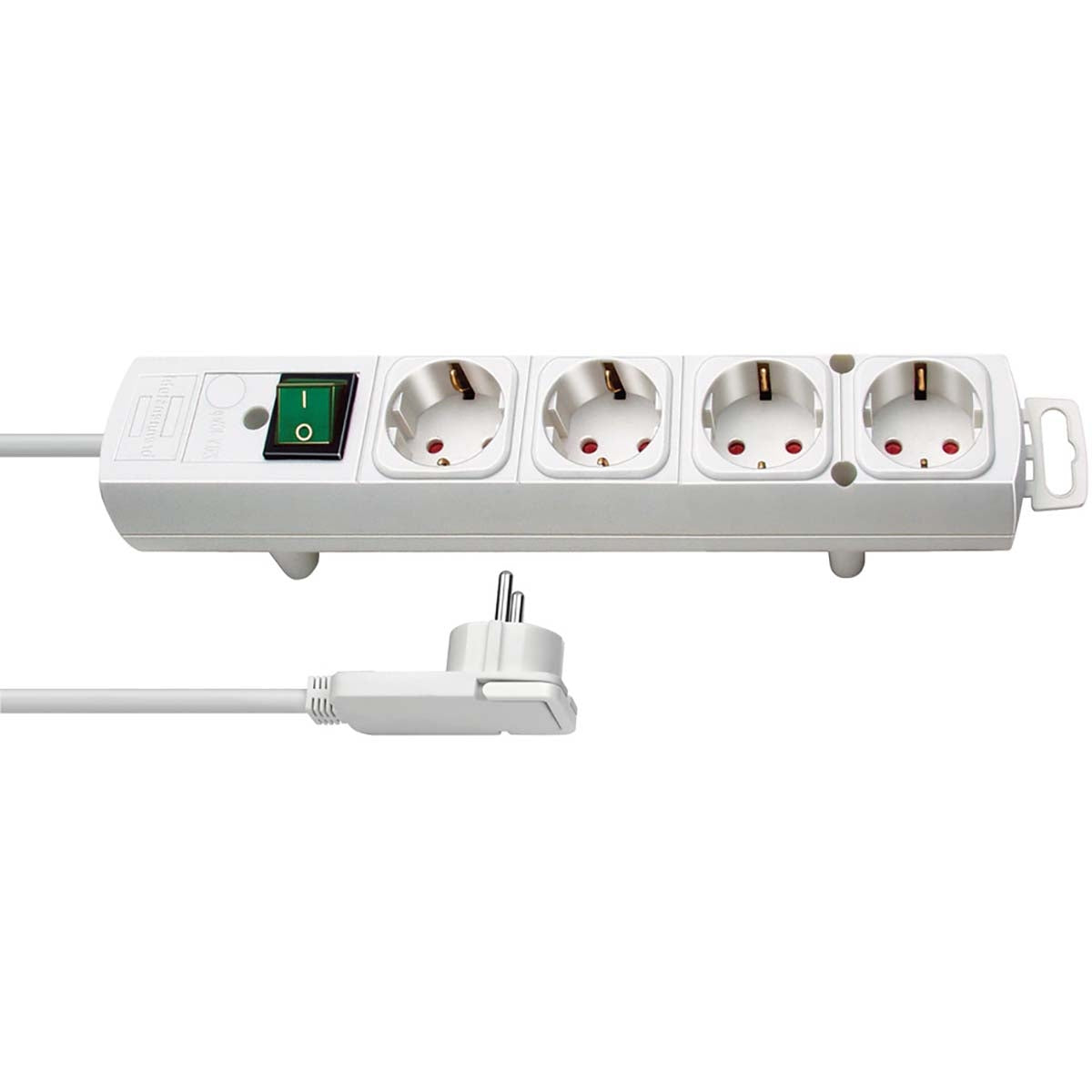 Junction box 4-Way 2 m White - 4 x Grounded Contact TYPE F