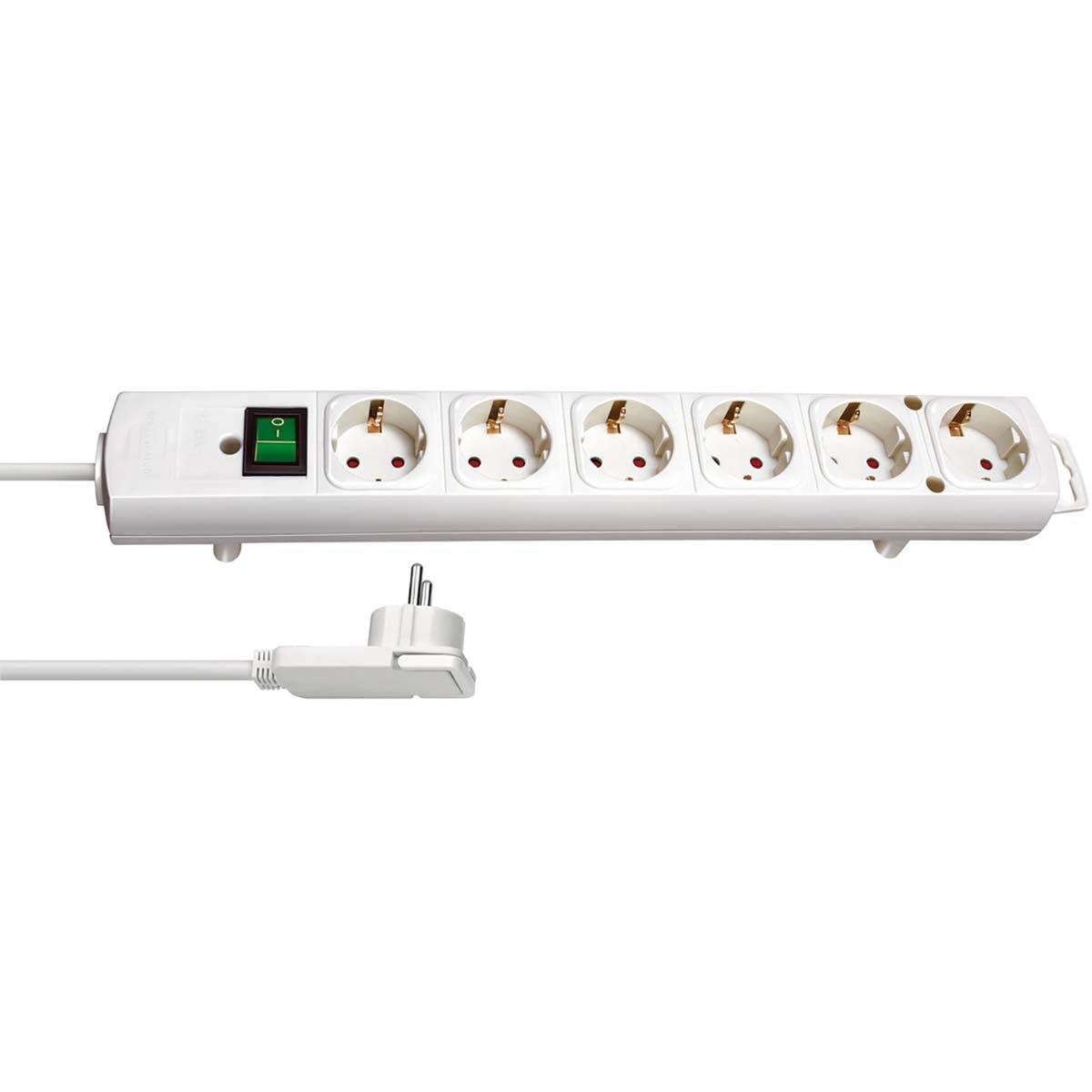Junction box Comfort-Line 6-Way 2.00 m White - Grounded Contact TYPE F