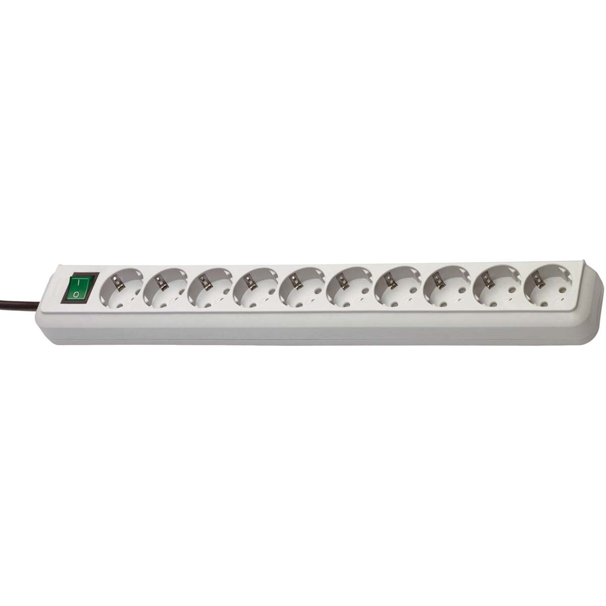 Junction box Eco-Line 10-Way 3.00 m Gray - Grounded Contact TYPE F