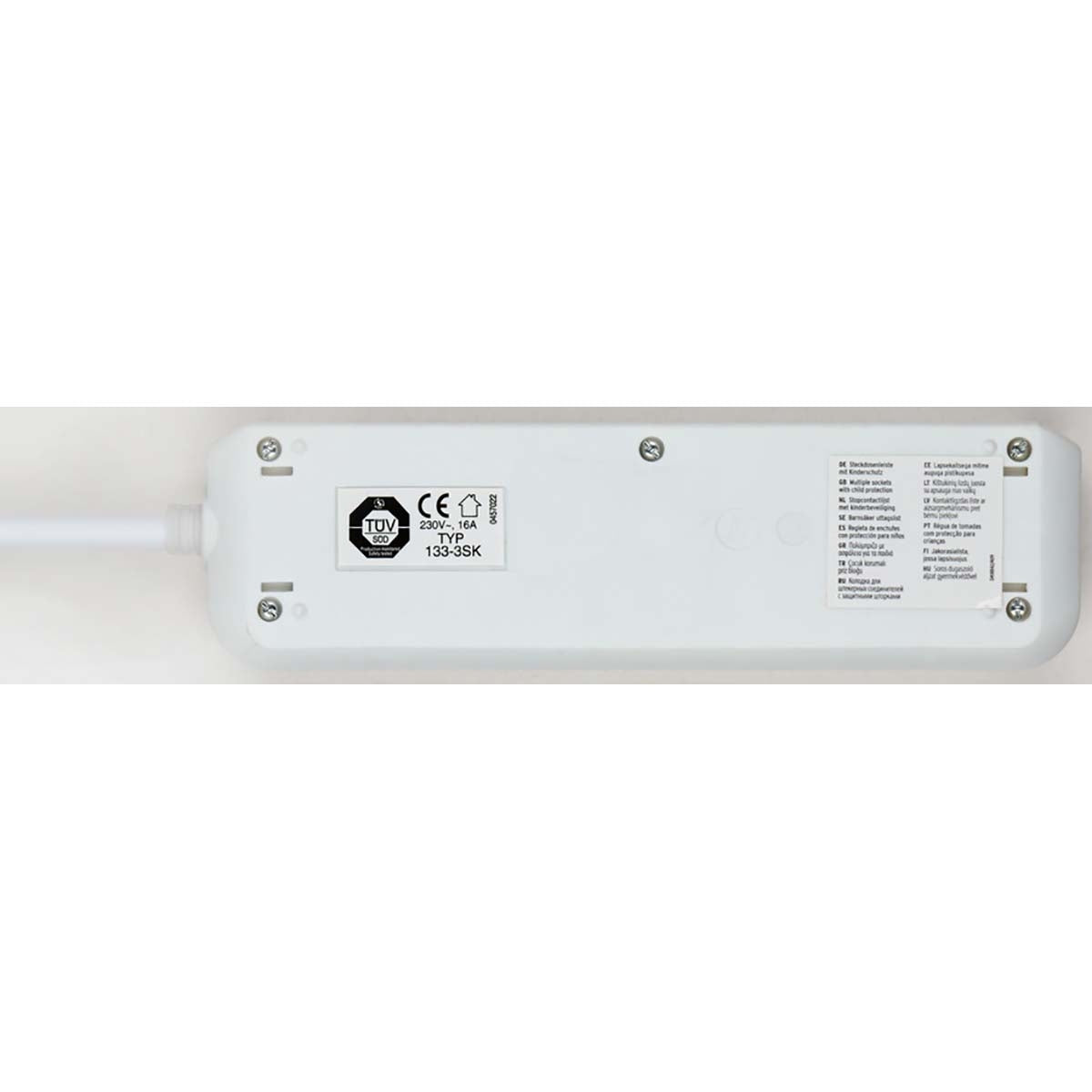Junction box Eco-Line 3-Way 3.00 m White - Grounded Contact TYPE F